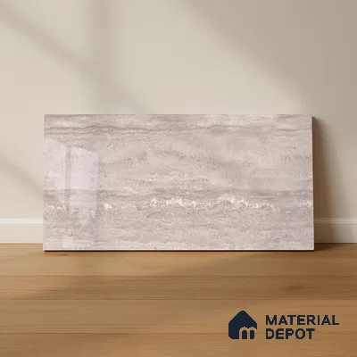 Stone Wall Tile TL 09738 B 25147 2 ft x 1 ft Brown Ceramic Glossy Finish Dark Tile - 9 mm | Ideal for Bathroom, Kitchen