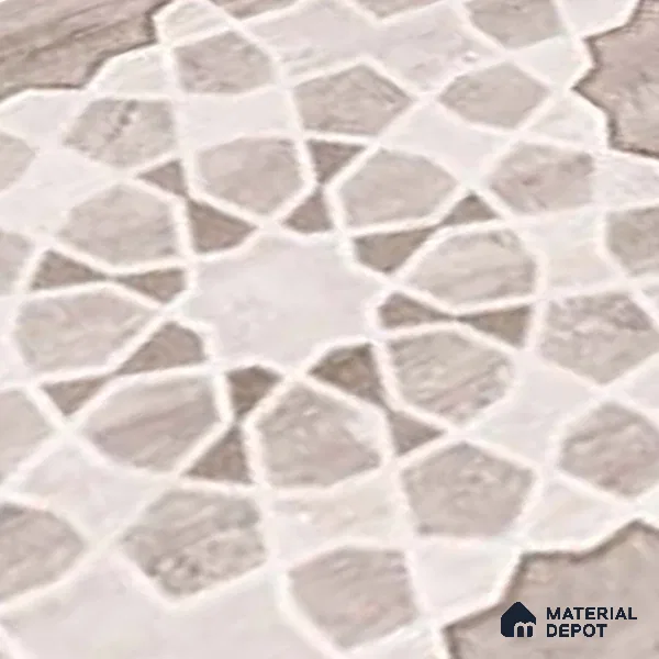 Patterned Wall Tile TL 09738 C 25147 2 ft x 1 ft Brown Ceramic Glossy Finish Highlighter 1 Tile - 9 mm | Ideal for Bathroom, Kitchen | Please Expect a Slight Variation of Pattern