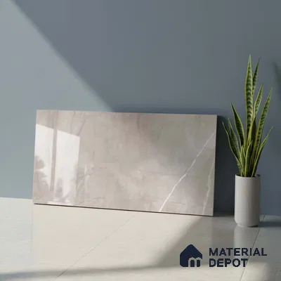 Marble Wall Tile TL 09732 B 25003 2 ft x 1 ft Grey Ceramic Glossy Finish Dark Tile - 9 mm | Ideal for Bathroom, Kitchen