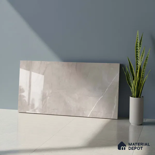 Marble Wall Tile TL 09732 B 25003 2 ft x 1 ft Grey Ceramic Glossy Finish Dark Tile - 9 mm | Ideal for Bathroom, Kitchen