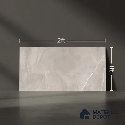 Marble Wall Tile TL 09732 B 25003 2 ft x 1 ft Grey Ceramic Glossy Finish Dark Tile - 9 mm | Ideal for Bathroom, Kitchen