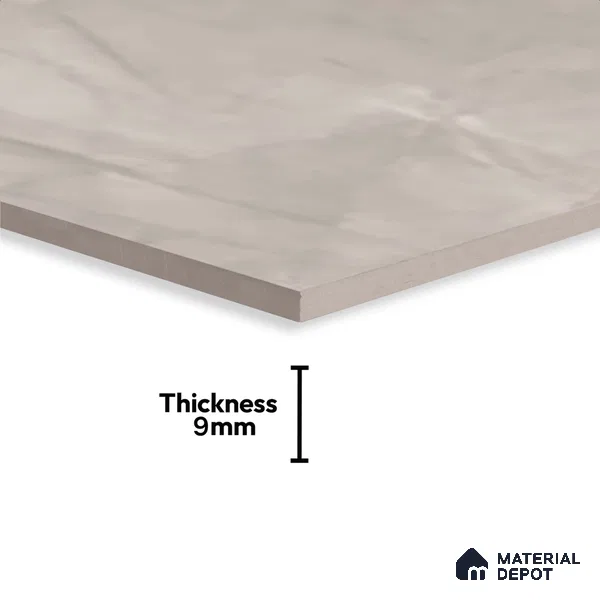 Marble Wall Tile TL 09732 B 25003 2 ft x 1 ft Grey Ceramic Glossy Finish Dark Tile - 9 mm | Ideal for Bathroom, Kitchen