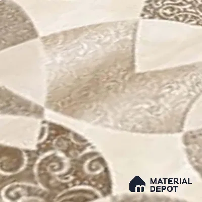 Patterned Wall Tile TL 09731 C 24421 2 ft x 1 ft Brown Ceramic Glossy Finish Highlighter 1 Tile - 9 mm | Ideal for Bathroom, Kitchen | Please Expect a Slight Variation of Pattern