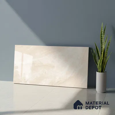 Marble Wall Tile TL 09731 24421 2 ft x 1 ft Cream Ceramic Glossy Finish Light Tile - 9 mm | Ideal for Bathroom, Kitchen