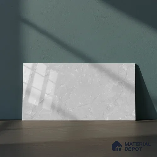 Marble Wall Tile TL 09749 C  2 ft x 1 ft Grey Ceramic Glossy Finish Highlighter 1 Tile - 9 mm | Ideal for Bathroom, Kitchen