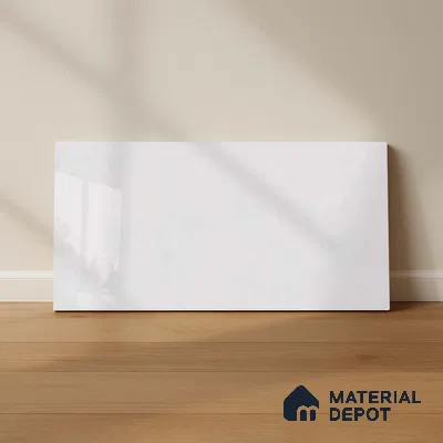 Marble Wall Tile TL 09749  2 ft x 1 ft White Ceramic Glossy Finish Light Tile - 9 mm | Ideal for Bathroom, Kitchen