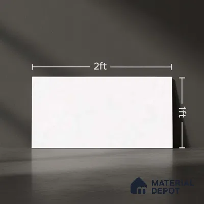 Marble Wall Tile TL 09749  2 ft x 1 ft White Ceramic Glossy Finish Light Tile - 9 mm | Ideal for Bathroom, Kitchen