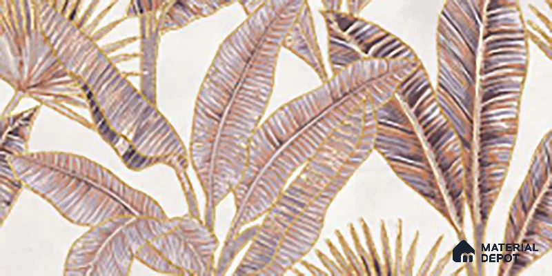 Floral Wall Tile TL 09994 B Fantasy Pink Baige - 1A 2 ft x 1 ft Pink Ceramic Glue Matte Finish Decor A Tile - 9 mm | Ideal for Living Room, Bathroom, Kitchen | Please Expect a Slight Variation of Pattern