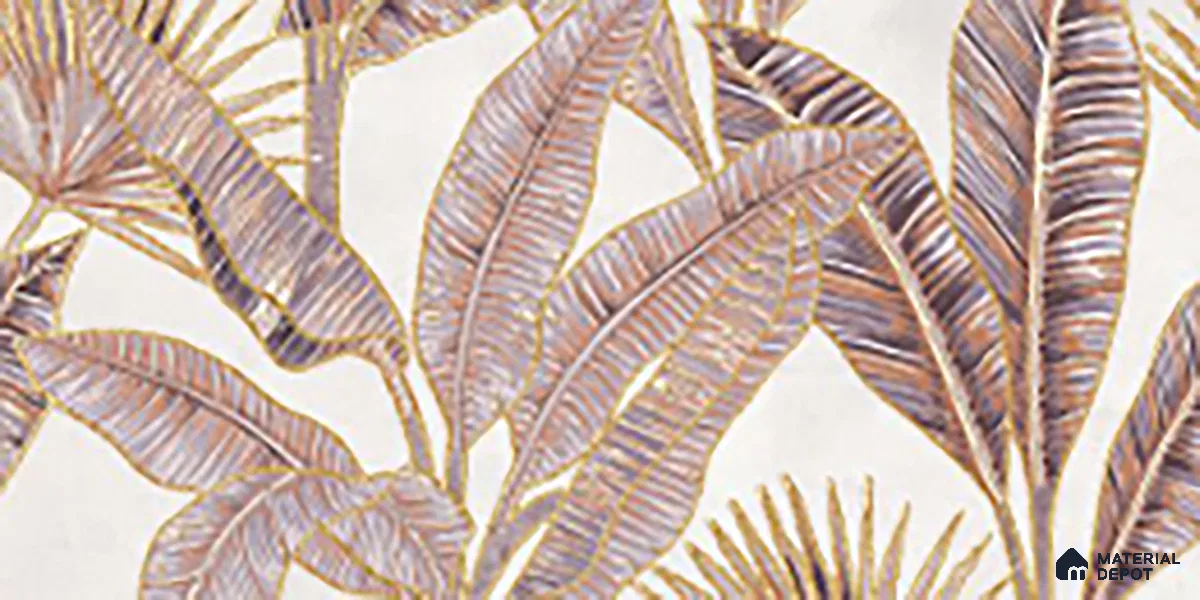 Floral Wall Tile TL 09994 B Fantasy Pink Baige - 1A 2 ft x 1 ft Pink Ceramic Glue Matte Finish Decor A Tile - 9 mm | Ideal for Living Room, Bathroom, Kitchen | Please Expect a Slight Variation of Pattern