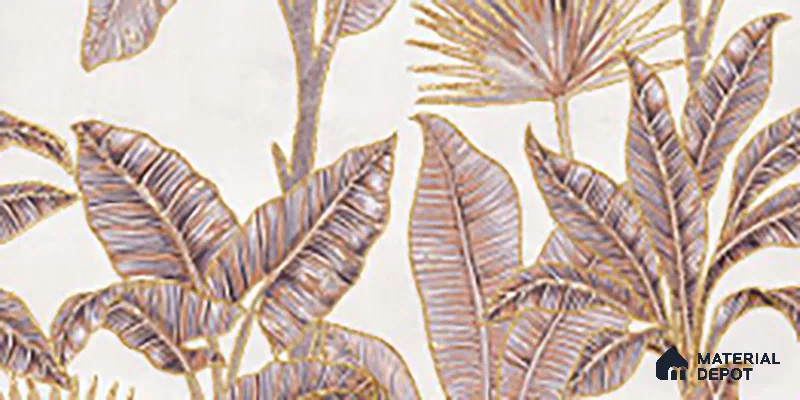 Floral Wall Tile TL 09994 C Fantasy Pink Baige - 1B 2 ft x 1 ft Pink Ceramic Glue Matte Finish Decor B Tile - 9 mm | Ideal for Living Room, Bathroom, Kitchen | Please Expect a Slight Variation of Pattern
