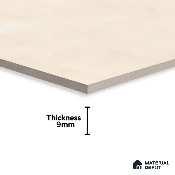 Stone Wall Tile TL 09994 D Fantasy Ivory 2 ft x 1 ft Beige Ceramic Glue Matte Finish Plain Tile - 9 mm | Ideal for Living Room, Bathroom, Kitchen