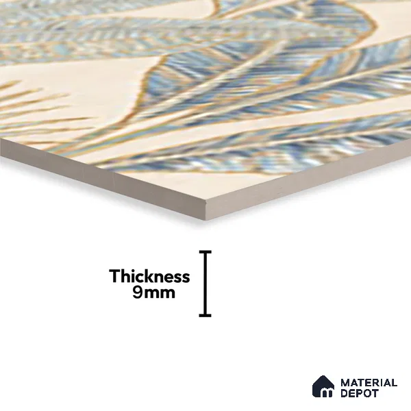 Floral Wall Tile TL 09994 E Fantasy Ivory Decor - 1A 2 ft x 1 ft Pink Ceramic Glue Matte Finish Decor A Tile - 9 mm | Ideal for Living Room, Bathroom, Kitchen | Please Expect a Slight Variation of Pattern