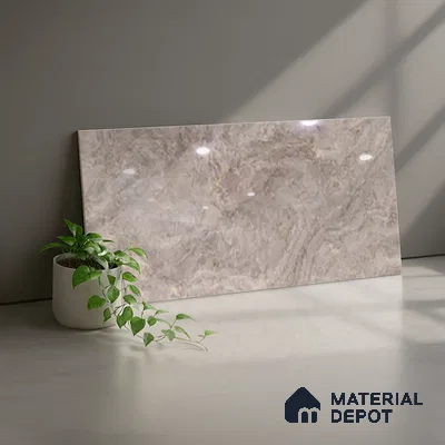 Marble Wall Tile TL 09750 B  2 ft x 1 ft  Ceramic Glossy Finish Dark Tile - 9 mm | Ideal for Bathroom, Kitchen