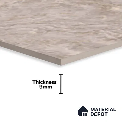 Marble Wall Tile TL 09750 B  2 ft x 1 ft  Ceramic Glossy Finish Dark Tile - 9 mm | Ideal for Bathroom, Kitchen