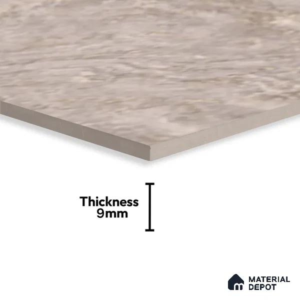 Marble Wall Tile TL 09750 B  2 ft x 1 ft  Ceramic Glossy Finish Dark Tile - 9 mm | Ideal for Bathroom, Kitchen