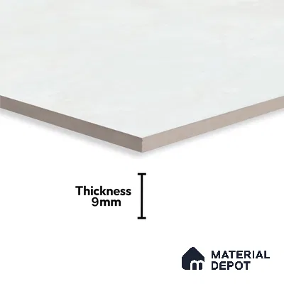Stone Wall Tile TL 09997 Leaf Silvar 2 ft x 1 ft Silver Ceramic Glossy Finish Plain Tile - 9 mm | Ideal for Living Room, Bathroom, Kitchen
