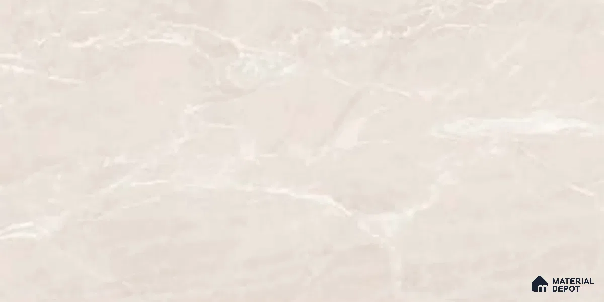 Marble Wall Tile TL 09748 B  2 ft x 1 ft Cream Ceramic Glossy Finish Light Tile - 9 mm | Ideal for Bathroom, Kitchen