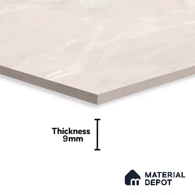 Marble Wall Tile TL 09748 B  2 ft x 1 ft Cream Ceramic Glossy Finish Light Tile - 9 mm | Ideal for Bathroom, Kitchen