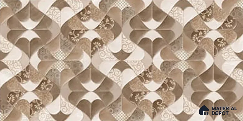 Patterned Wall Tile TL 09748  2 ft x 1 ft Multi Colour Ceramic Glossy Finish Highlighter 1 Tile - 9 mm | Ideal for Bathroom, Kitchen | Please Expect a Slight Variation of Pattern