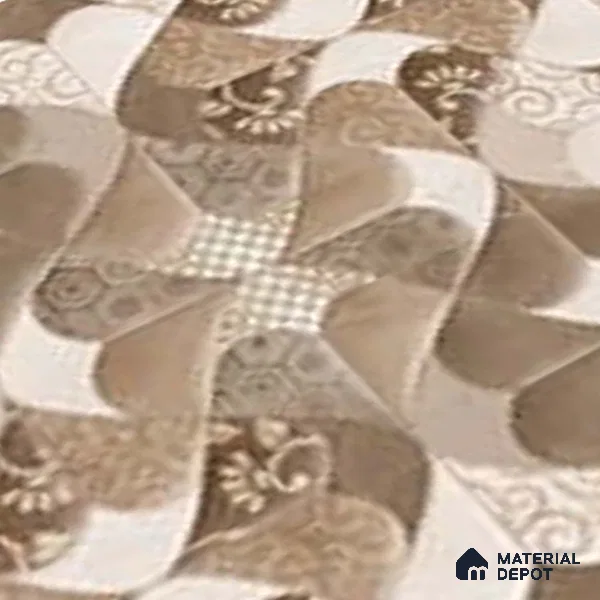 Patterned Wall Tile TL 09748  2 ft x 1 ft Multi Colour Ceramic Glossy Finish Highlighter 1 Tile - 9 mm | Ideal for Bathroom, Kitchen | Please Expect a Slight Variation of Pattern