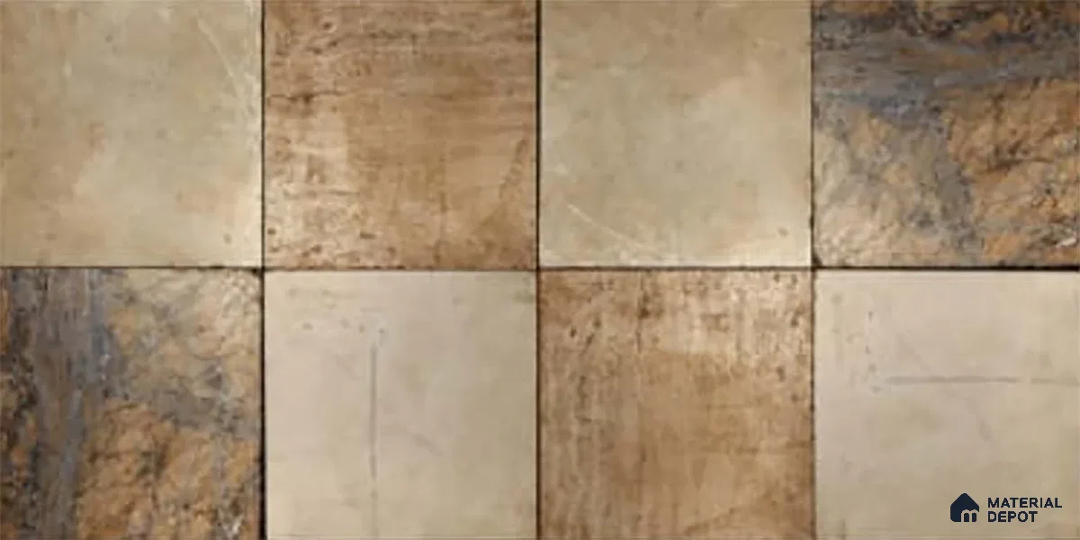 Stone Wall Tile TL 09729 B 24274 2 ft x 1 ft Brown Ceramic Glossy Finish Dark Tile - 9 mm | Ideal for Bathroom, Kitchen