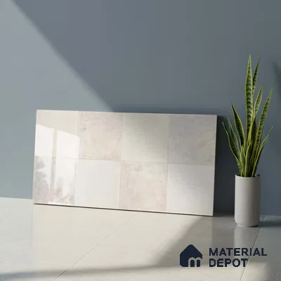 Stone Wall Tile TL 09729 24274 2 ft x 1 ft Cream Ceramic Glossy Finish Light Tile - 9 mm | Ideal for Bathroom, Kitchen