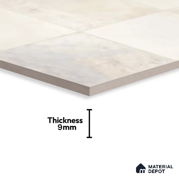 Stone Wall Tile TL 09729 24274 2 ft x 1 ft Cream Ceramic Glossy Finish Light Tile - 9 mm | Ideal for Bathroom, Kitchen