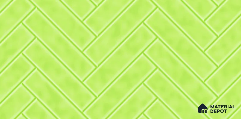 Faux Subway Tile TL 08028  Meadowglide Green 2 ft x 1 ft Ceramic Glossy Finish - 9 mm | Suitable for Bathroom & Kitchen | Please Expect a Slight Variation of Pattern