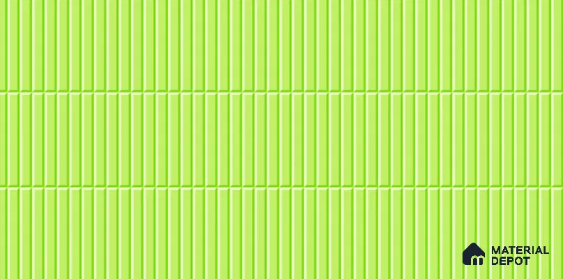 Faux Subway Tile TL 08028 C  Mintstride Green 2 ft x 1 ft Ceramic Glossy Finish - 9 mm | Suitable for Bathroom & Kitchen | Please Expect a Slight Variation of Pattern