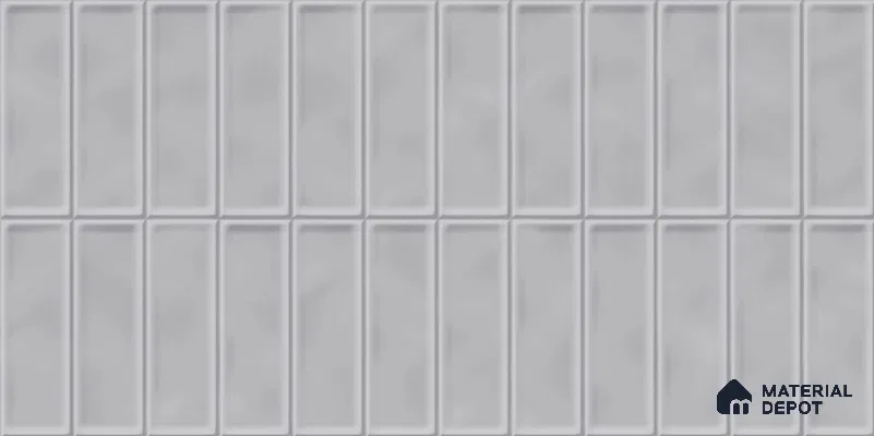 Faux Subway Tile TL 08027 B  Dovebeam Grey 2 ft x 1 ft Ceramic Glossy Finish - 9 mm | Suitable for Bathroom & Kitchen | Please Expect a Slight Variation of Pattern