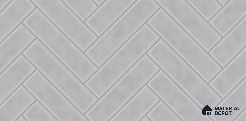 Faux Subway Tile TL 08027  Mistwalk Grey 2 ft x 1 ft Ceramic Glossy Finish - 9 mm | Suitable for Bathroom & Kitchen | Please Expect a Slight Variation of Pattern
