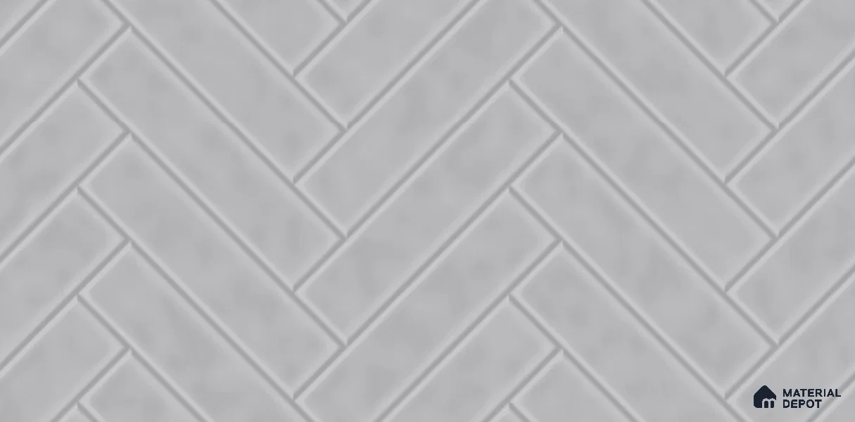 Faux Subway Tile TL 08027 Mistwalk Grey 2 ft x 1 ft Ceramic Glossy Finish - 9 mm | Suitable for Bathroom & Kitchen | Please Expect a Slight Variation of Pattern