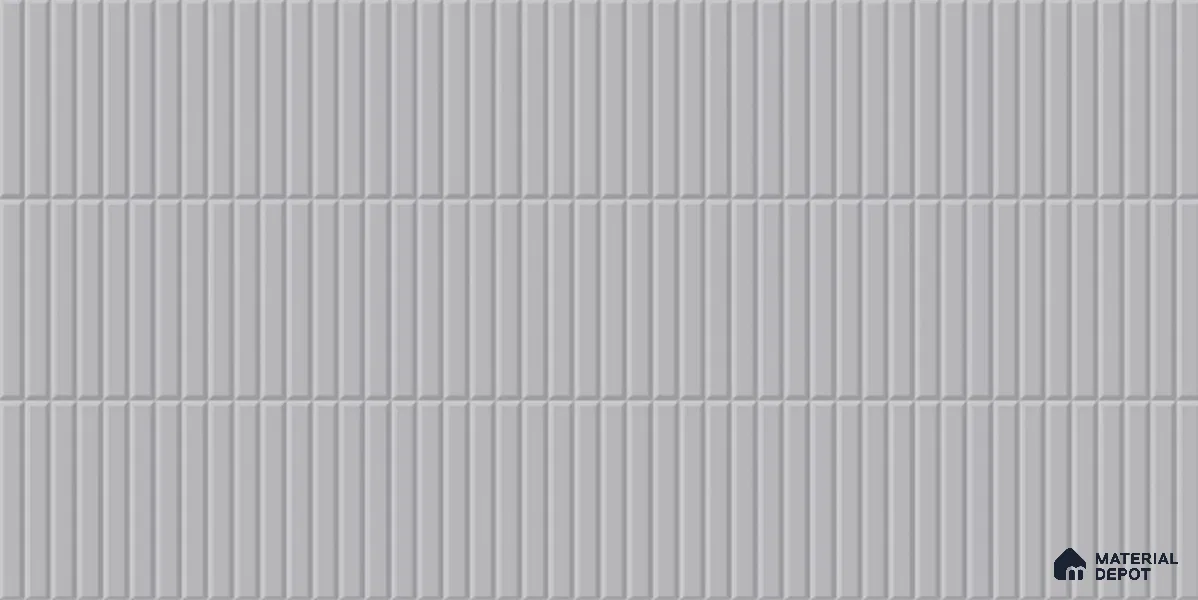 Faux Subway Tile TL 08027 C Fog Trace Grey 2 ft x 1 ft Ceramic Glossy Finish - 9 mm | Suitable for Bathroom & Kitchen | Please Expect a Slight Variation of Pattern