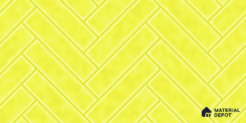 Faux Subway Tile TL 08030  Sunstep Yellow 2 ft x 1 ft Ceramic Glossy Finish - 9 mm | Suitable for Bathroom & Kitchen | Please Expect a Slight Variation of Pattern