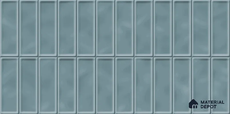 Faux Subway Tile TL 08025 B  Arctic Pulse Blue 2 ft x 1 ft Ceramic Glossy Finish - 9 mm | Suitable for Bathroom & Kitchen | Please Expect a Slight Variation of Pattern