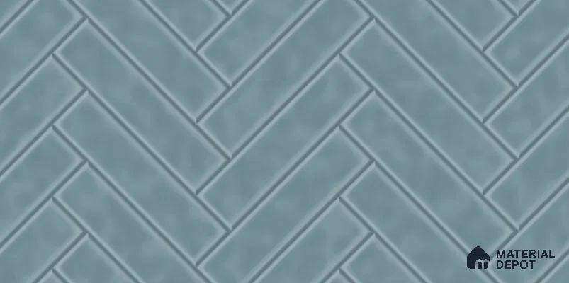 Faux Subway Tile TL 08025  Blue Whisper Blue 2 ft x 1 ft Ceramic Glossy Finish - 9 mm | Suitable for Bathroom & Kitchen | Please Expect a Slight Variation of Pattern