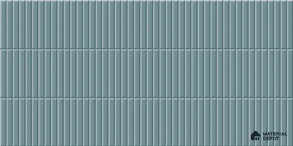 Faux Subway Tile TL 08025 C Nimbus Step Blue 2 ft x 1 ft Ceramic Glossy Finish - 9 mm | Suitable for Bathroom & Kitchen | Please Expect a Slight Variation of Pattern