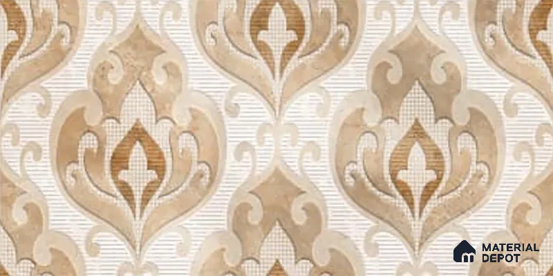 Patterned Wall Tile TL 09736 C 25145 2 ft x 1 ft Multi Colour Ceramic Glossy Finish Highlighter 1 Tile - 9 mm | Ideal for Bathroom, Kitchen | Please Expect a Slight Variation of Pattern