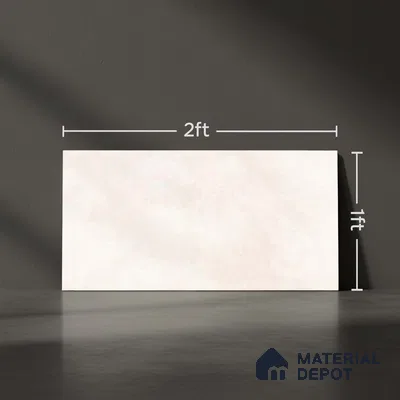Stone Wall Tile TL 09736 25145 2 ft x 1 ft Cream Ceramic Glossy Finish Light Tile - 9 mm | Ideal for Bathroom, Kitchen
