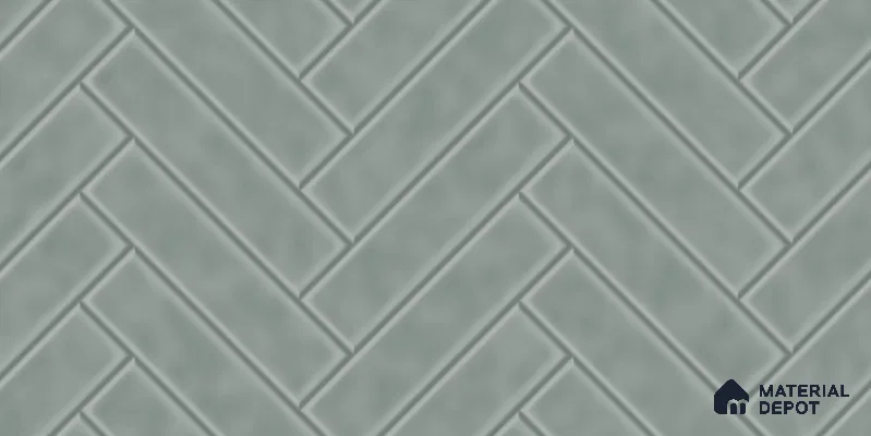 Faux Subway Tile TL 08024  Spring Drift Grey 2 ft x 1 ft Ceramic Glossy Finish - 9 mm | Suitable for Bathroom & Kitchen | Please Expect a Slight Variation of Pattern
