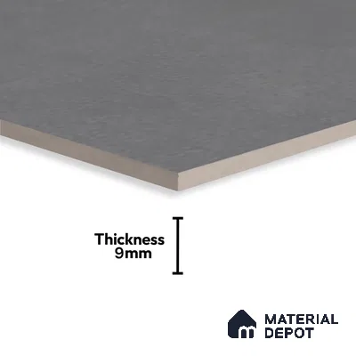 Stone Wall Tile TL 09996 C Leafty Gray 2 ft x 1 ft Black Ceramic Glue Matte Finish Plain Gray Tile - 9 mm | Ideal for Living Room, Bathroom, Kitchen