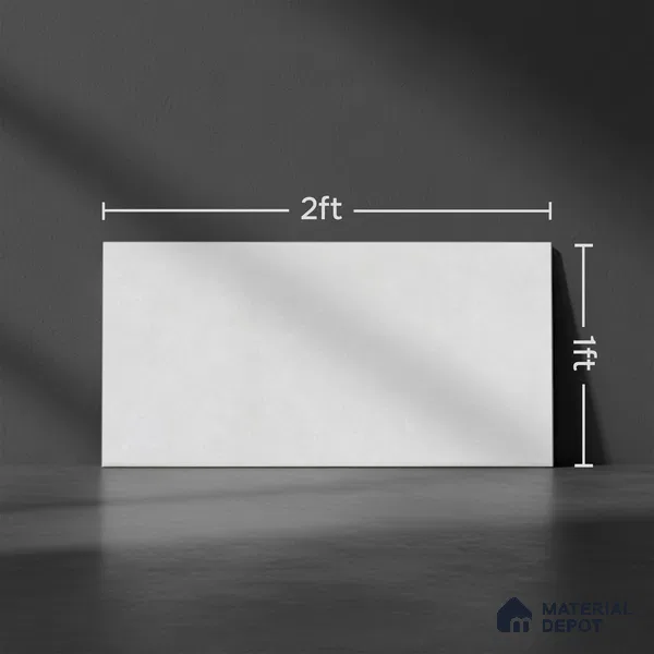 Plain Wall Tile TL 09996 Leafty Gray Baige 2 ft x 1 ft Beige Ceramic Glue Matte Finish Plain Baige Tile - 9 mm | Ideal for Living Room, Bathroom, Kitchen