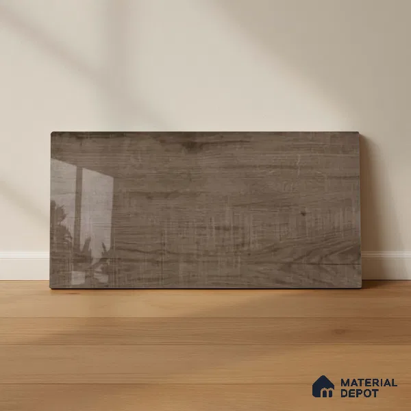 Wood Wall Tile TL 09737 B 25146 2 ft x 1 ft Brown Ceramic Glossy Finish Dark Tile - 9 mm | Ideal for Bathroom, Kitchen