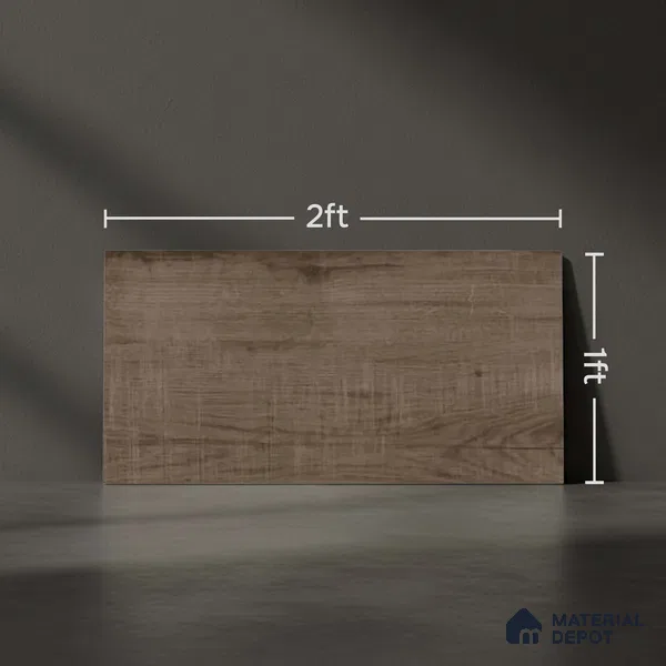 Wood Wall Tile TL 09737 B 25146 2 ft x 1 ft Brown Ceramic Glossy Finish Dark Tile - 9 mm | Ideal for Bathroom, Kitchen