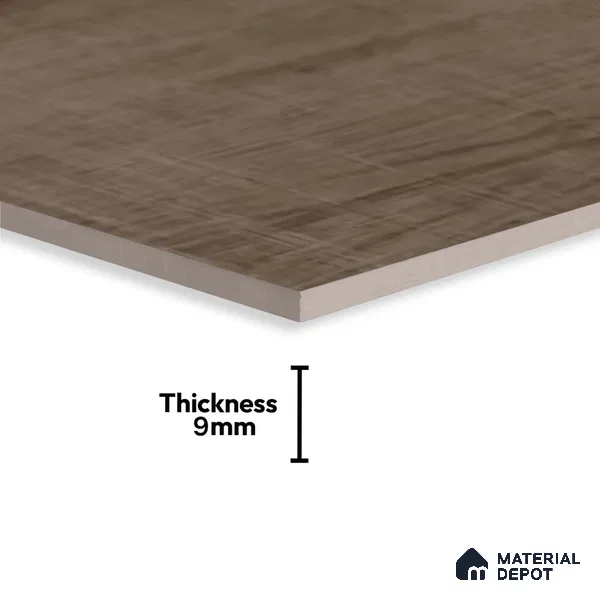 Wood Wall Tile TL 09737 B 25146 2 ft x 1 ft Brown Ceramic Glossy Finish Dark Tile - 9 mm | Ideal for Bathroom, Kitchen