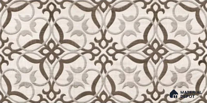 Patterned Wall Tile TL 09737 C 25146 2 ft x 1 ft Multi Colour Ceramic Glossy Finish Highlighter 1 Tile - 9 mm | Ideal for Bathroom, Kitchen | Please Expect a Slight Variation of Pattern