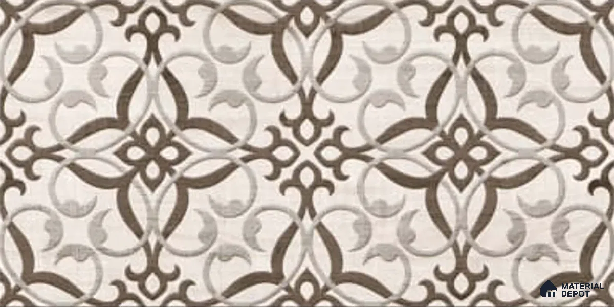Patterned Wall Tile TL 09737 C 25146 2 ft x 1 ft Multi Colour Ceramic Glossy Finish Highlighter 1 Tile - 9 mm | Ideal for Bathroom, Kitchen | Please Expect a Slight Variation of Pattern