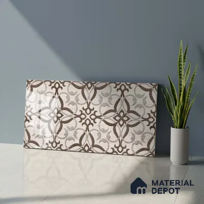 Patterned Wall Tile TL 09737 C 25146 2 ft x 1 ft Multi Colour Ceramic Glossy Finish Highlighter 1 Tile - 9 mm | Ideal for Bathroom, Kitchen | Please Expect a Slight Variation of Pattern