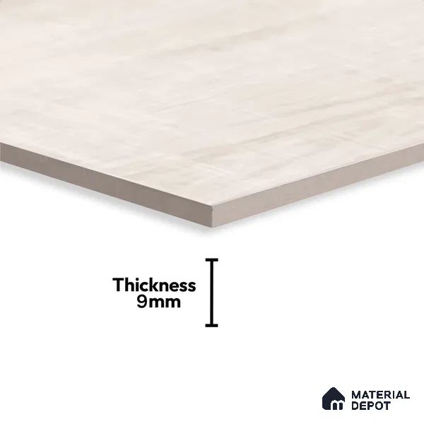 Wood Wall Tile TL 09737 25146 2 ft x 1 ft Cream Ceramic Glossy Finish Light Tile - 9 mm | Ideal for Bathroom, Kitchen