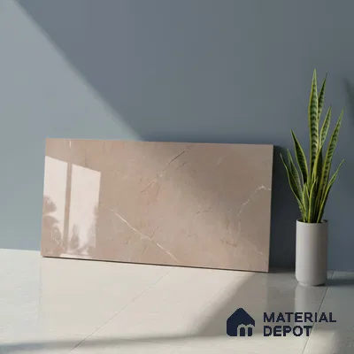 Marble Wall Tile TL 09734 B 25110 2 ft x 1 ft Brown Ceramic Glossy Finish Dark Tile - 9 mm | Ideal for Bathroom, Kitchen